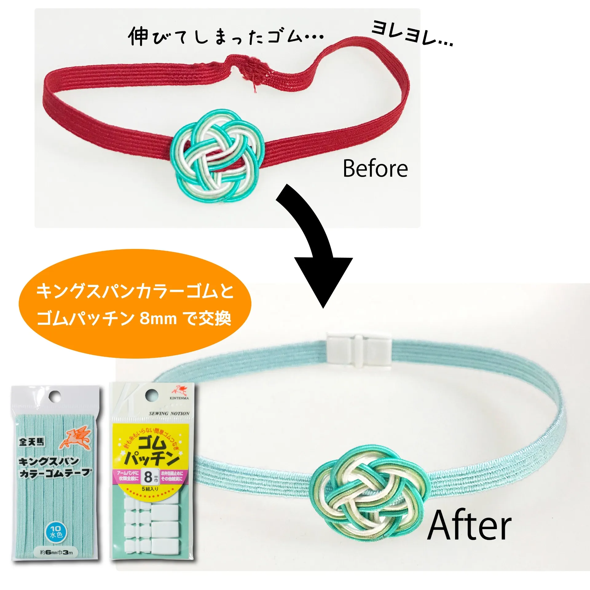 【平ゴム カラー 大巻】豊富な色数で可愛い!小物作りに最適なキングスパンカラーゴム 30m巻 全20色